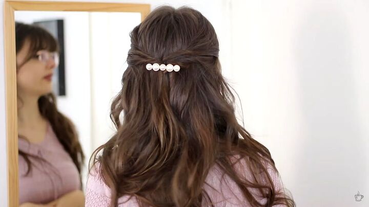 5 super cute and easy hairstyles for long hair, Semi ponytail