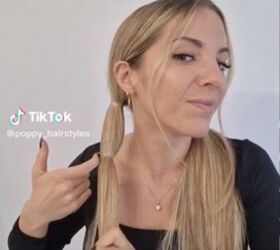 cute and easy fake braid ponytail tutorial, Adding second hair tie