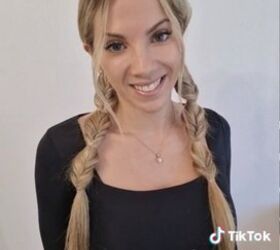 cute and easy fake braid ponytail tutorial, Fake braid ponytails
