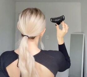keep your hair from falling with this claw clip hack, Low ponytail