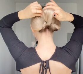 keep your hair from falling with this claw clip hack, Securing hair with claw clip
