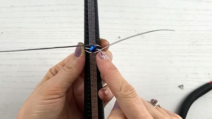 how to diy a super cute blue crystal wire ring, Wrapping wire