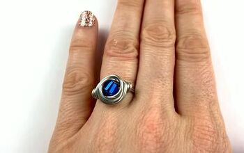 How to DIY a Super Cute Blue Crystal Wire Ring