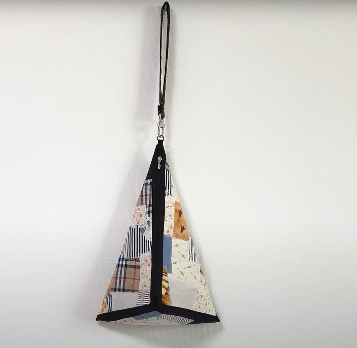 How to DIY a Super Cute Pyramid Bag From Fabric Scraps | Upstyle