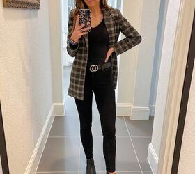 5 cute all black outfits to copy merrick s art, madewell blazer with black jeans