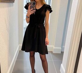 5 cute all black outfits to copy merrick s art, black tights with black dress