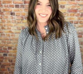 winter outfits with white jeans, Polka dot tunic blouse from Loft