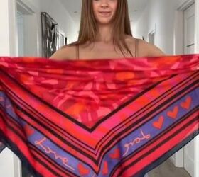 grab a scarf and try this hack for a sexy backless top, Folding the scarf