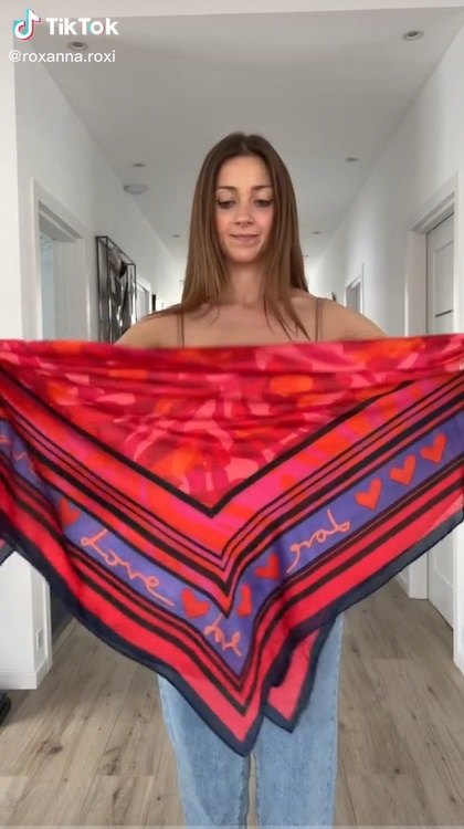 grab a scarf and try this hack for a sexy backless top, Folding the scarf