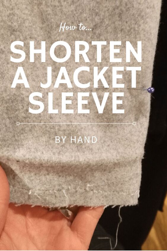 shorten a jacket sleeve by hand elise s sewing studio, How to shorten a jacket sleeve by hand