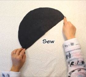 how to diy a super cozy fleece beret and bag set, Where to sew