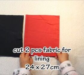 how to diy a super cozy fleece beret and bag set, Cutting the lining pieces