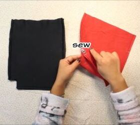 how to diy a super cozy fleece beret and bag set, Sewing corners