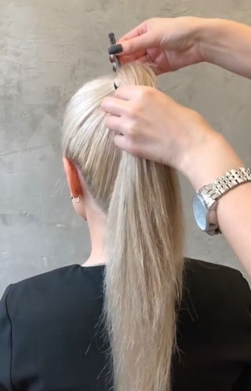 wow you ve never seen a ponytail hack like this, Adding paintbrush to ponytail