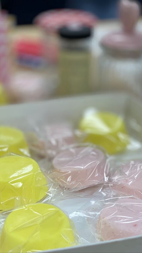 how to make shower steamers you will love, SHOWER STEAMERS ALL WRAPPED AND PROTECTED IN A CELLOPHANE BAG
