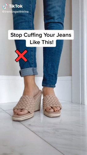 hack to cuff your jeans with a cleaner look, How not to cuff jeans