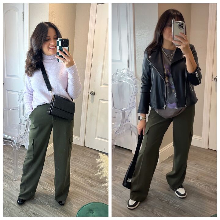 style green cargo trousers