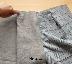 how to diy a super cute short and blazer set, Sewing shorts
