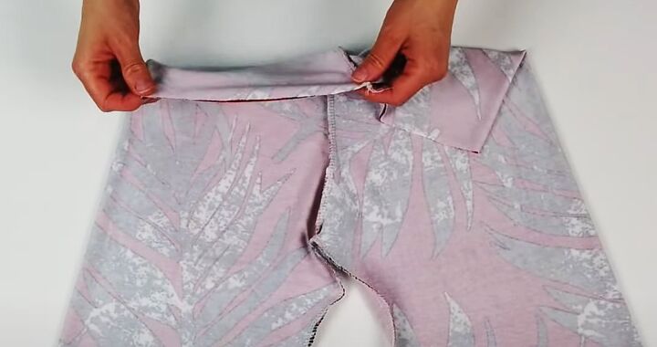 how to sew leggings the easy way, Waistband