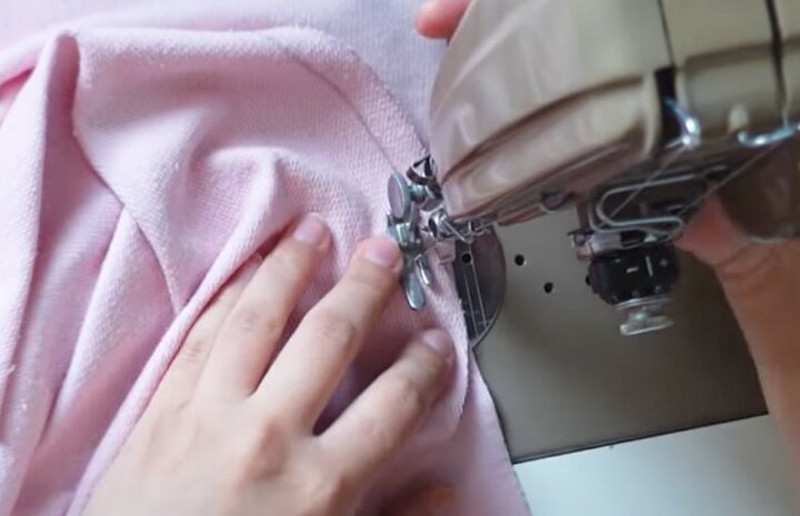 how to draft a sewing pattern create a cute diy hoodie, Attaching sleeves