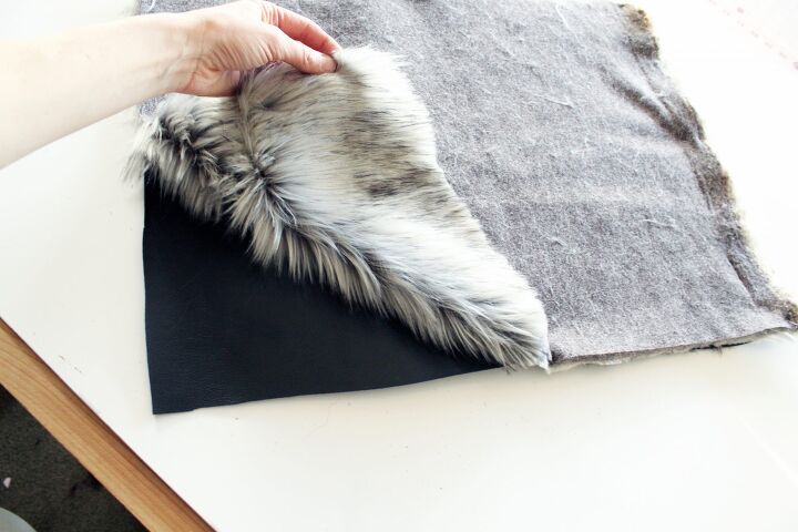 diy reversible fur and leather easy tote, How to make a freversible tote with fur and leather