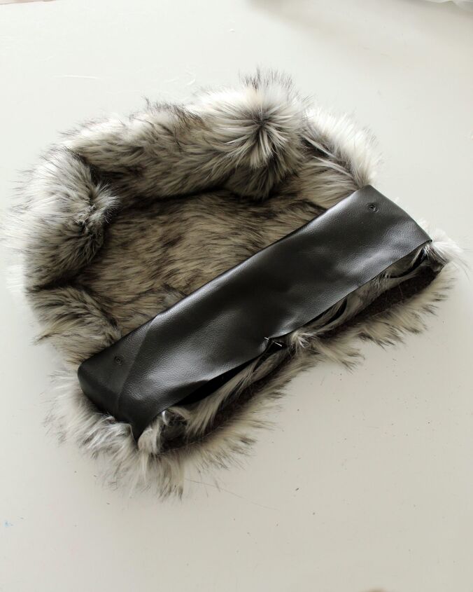 diy reversible fur and leather easy tote, Sewing DIY How to make a tote bag pattern with fur and leather