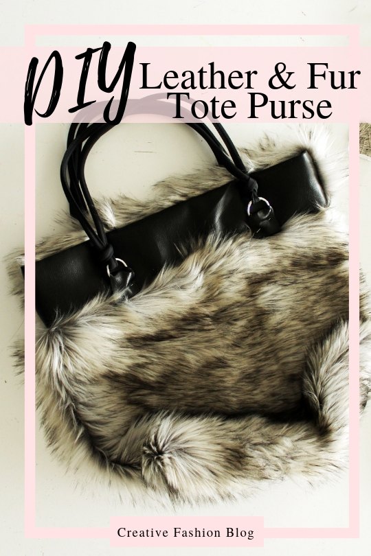 diy reversible fur and leather easy tote, How to make a tote with fur and leather easy beginner sewing tutorial