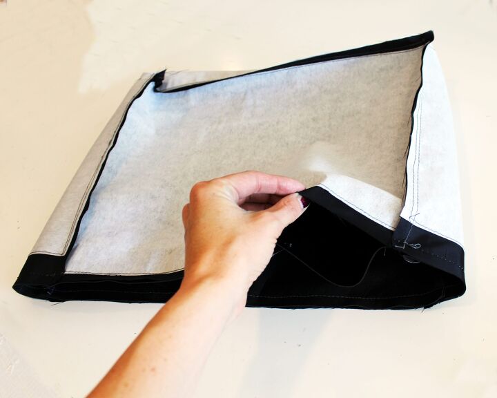 make this diy messenger bag w printable pdf sewing pattern, Canvas DIY Messenger Bag instructions 12
