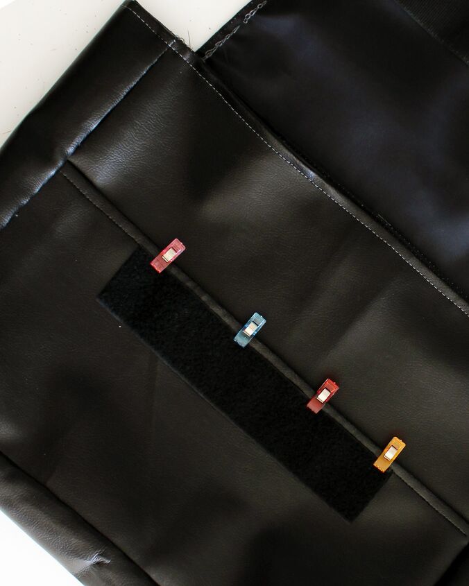 make this diy messenger bag w printable pdf sewing pattern, Canvas DIY Messenger Bag instructions 20
