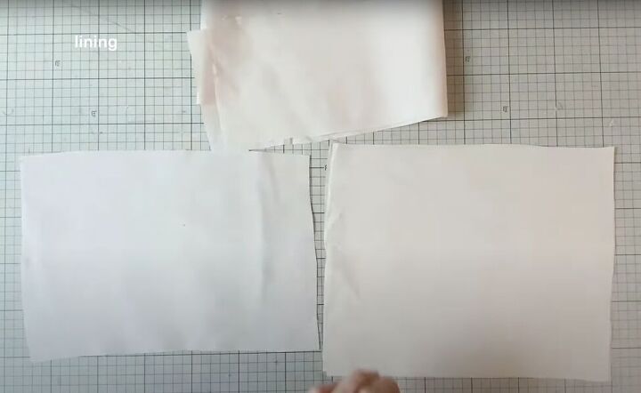 how to diy a super cute white shoulder bag, Cutting fabric