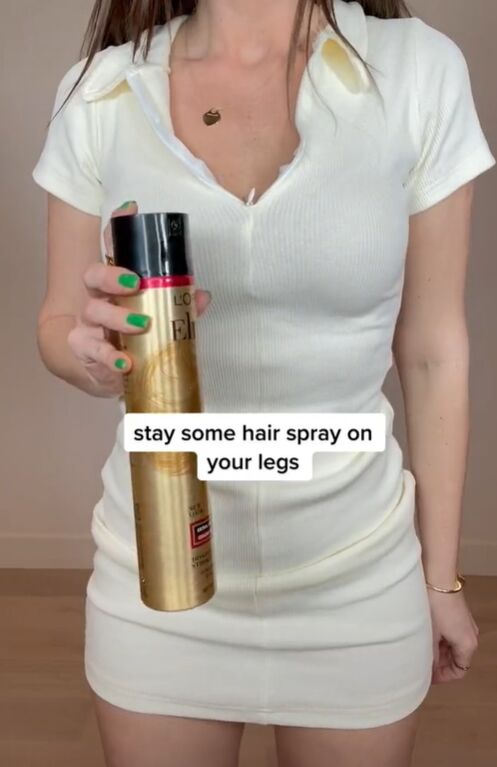 why some women use hairspray on their legs, Hairspray