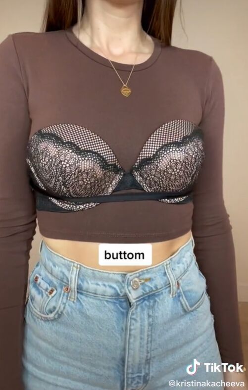 this strapless bra hack gives you the most support, Strap across bottom of cups