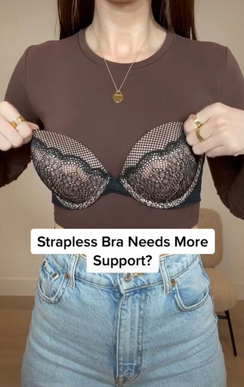 this strapless bra hack gives you the most support, Strapless bra