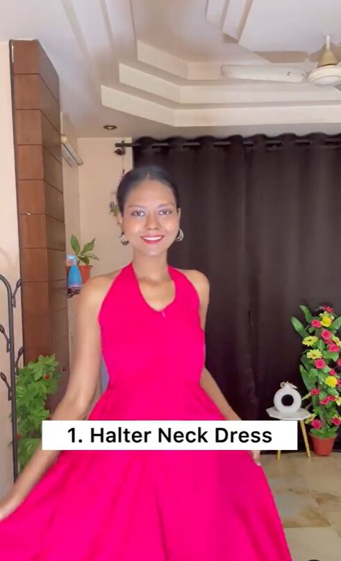 wow wear your dress 2 different ways, Maxi dress hack Halter neck dress