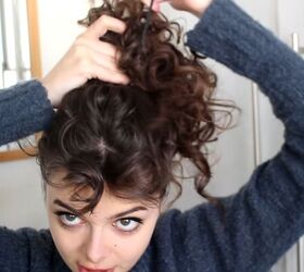 How To Create A Cute Curly And Messy Bun Hairstyle | Upstyle