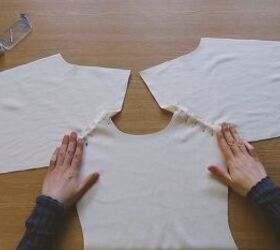 how to sew a sexy raglan sleeve dress, Pinning