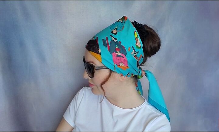 6 silk scarf headband hairstyles cute variations, Band style