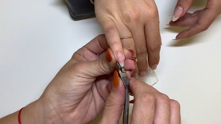 easy healthy nails manicure tutorial, Nipping leftover cuticle