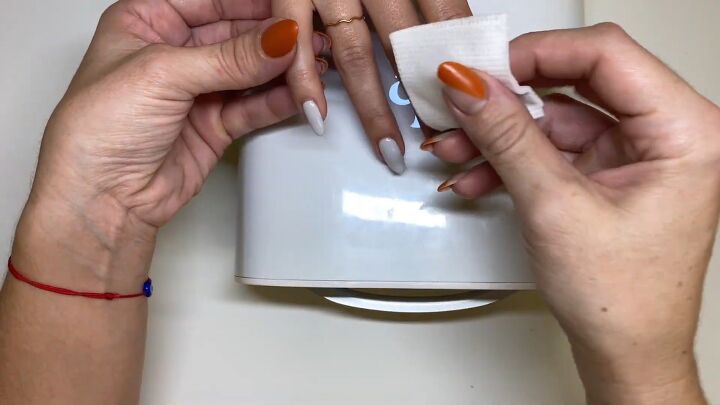 easy healthy nails manicure tutorial, Cleaning nail