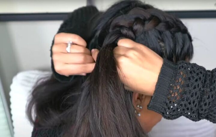 quick jumbo braid ponytails tutorial, Braiding hair