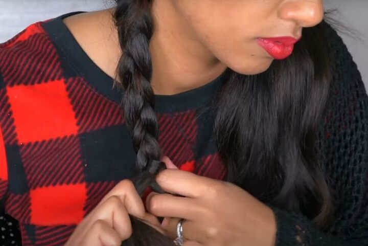 quick jumbo braid ponytails tutorial, Braiding hair