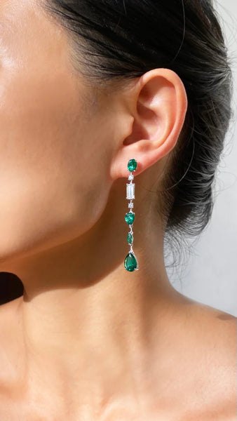 jewellery trends for 2023 living a real life, Oaklee Emerald Drop Earrings