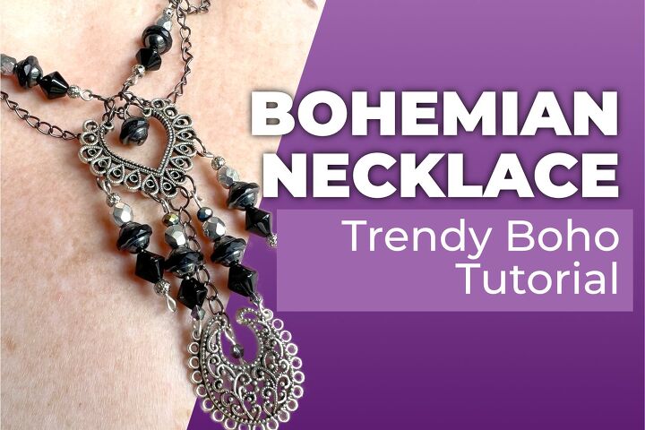 bohemian necklace trendy boho tutorial