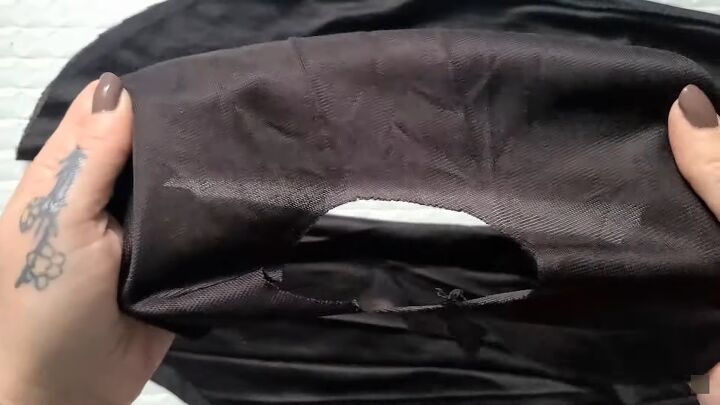 thrift flipping tutorial how to make sleeve alterations to a dress, Bottom part of sleeve removed