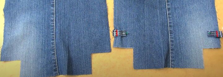 upcycling jeans how to diy an awesome denim reversible bag, Attaching tabs and loops
