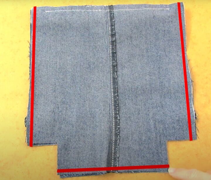upcycling jeans how to diy an awesome denim reversible bag, Sewing bag