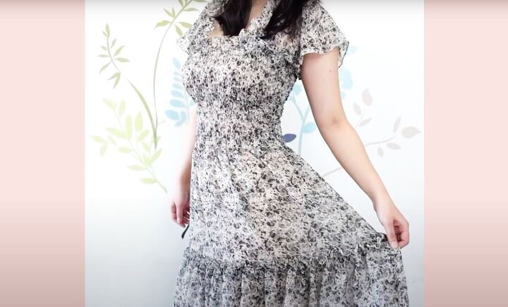how to diy an elegant chiffon maxi dress, DIY chiffon maxi dress