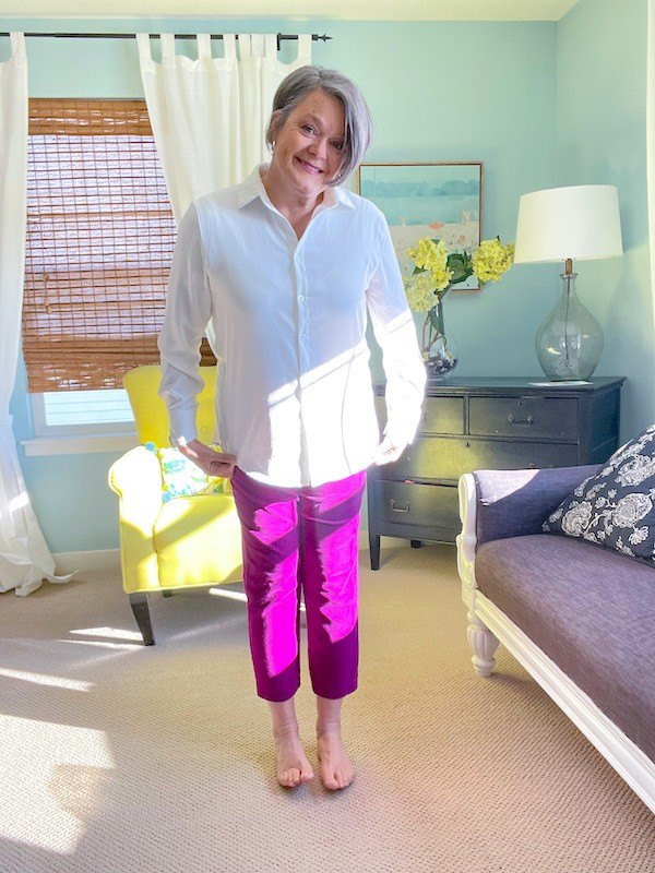 how do you style pink velvet pants