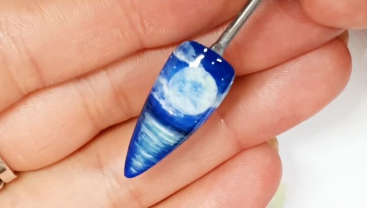how to diy stunning blue moon nails, Blue moon nails