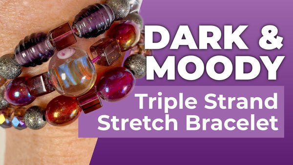 Moody Triple Strand Stretch Bracelet Tutorial